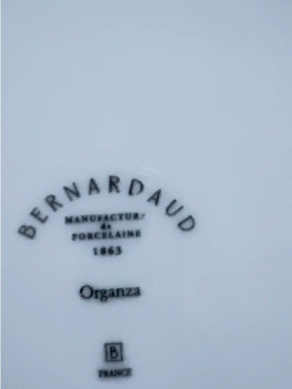 Bernardaud Organza France Porcelain White Textured Dinner Plate 10 1/2 In Round - Picture 9 of 15